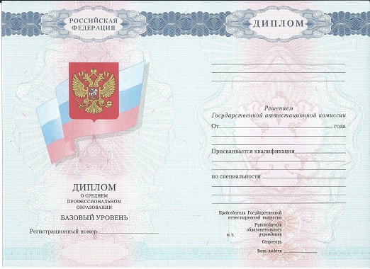 Диплом ПТУ 2007-2013 года